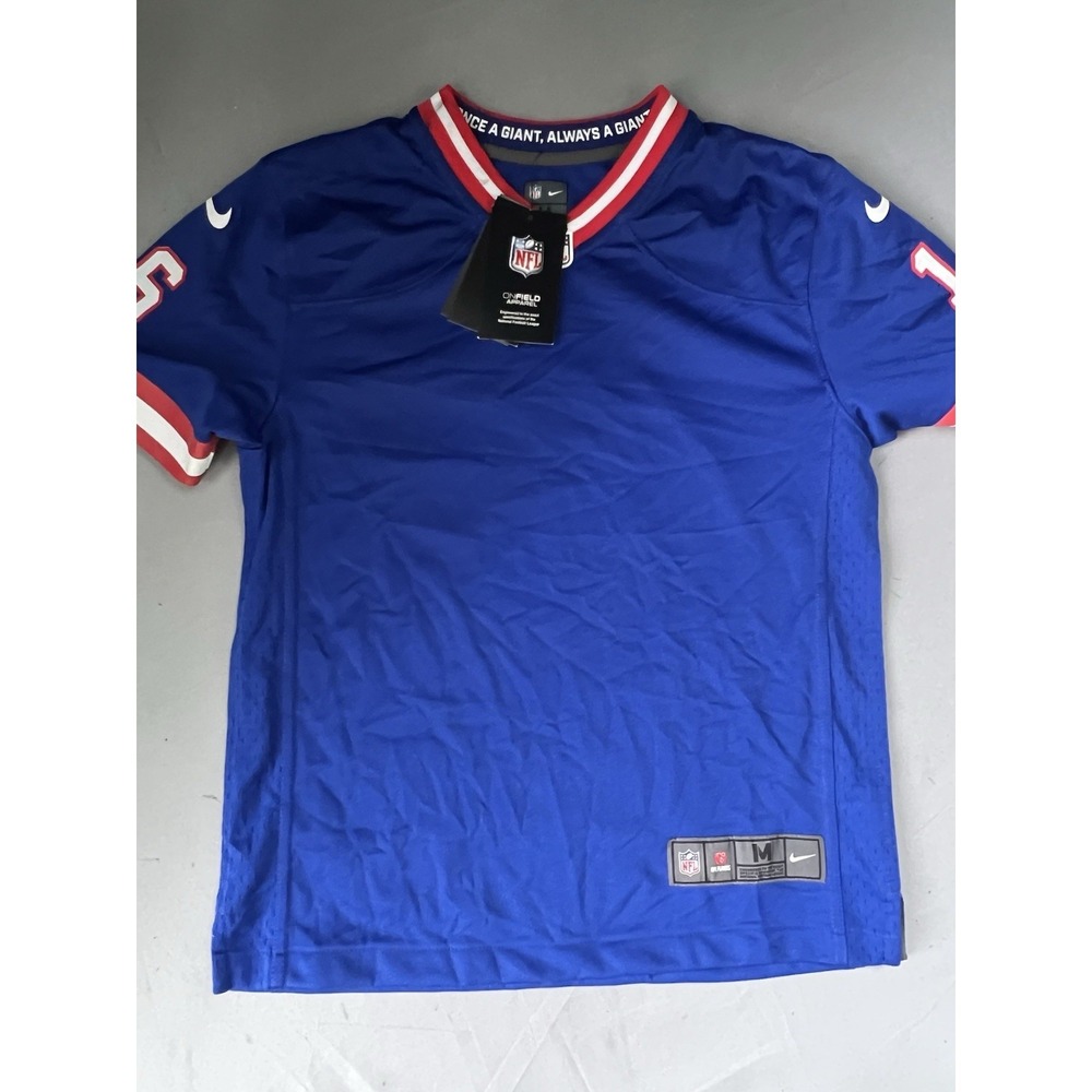 New Youth NFL On Field New York Giants Jersey Blue‎ Red Kids Medium Blank